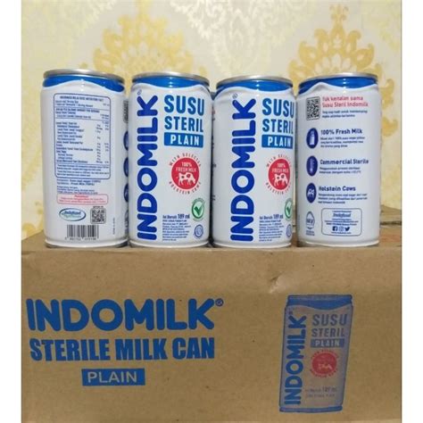 Jual Indomilk Susu Steril Plain Ml Shopee Indonesia