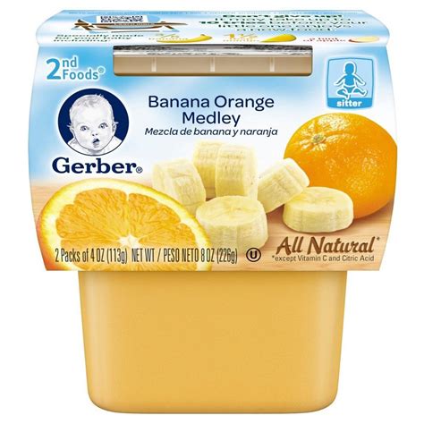 Gerber Nd Foods Banana Orange Medley Ounce Count Gerber Baby