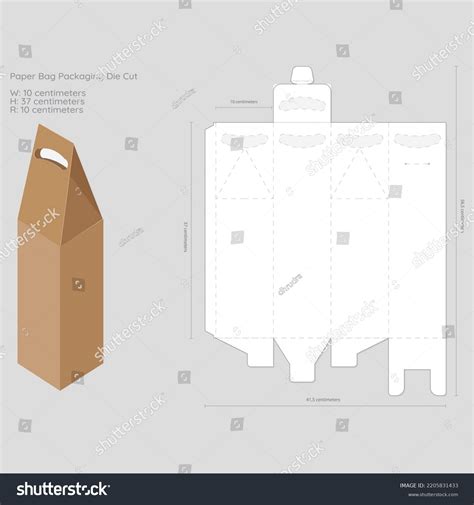 Paper Bag Packaging Design Elements Stock Illustration 2205831433 ...