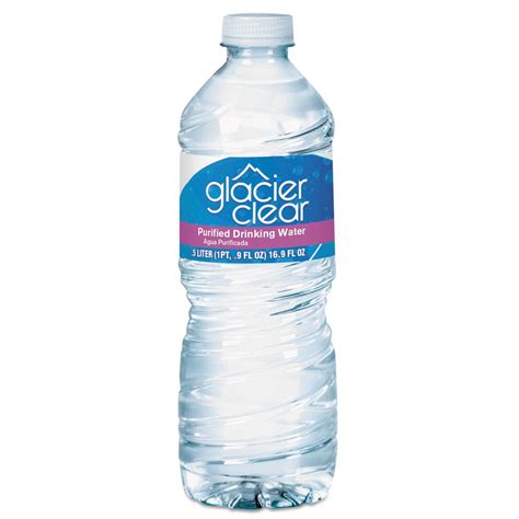 Glacier Clear Purified Bottled Water 05 Liter 24 Bottles Per Case