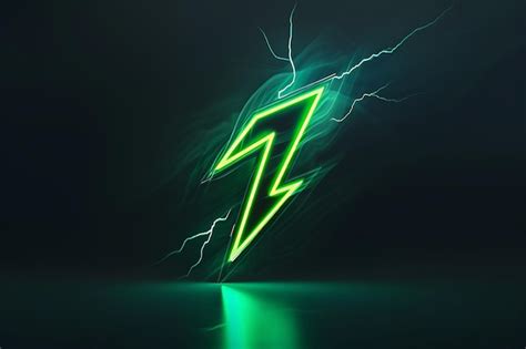 Premium Photo | Green Lightning Bolt Logo