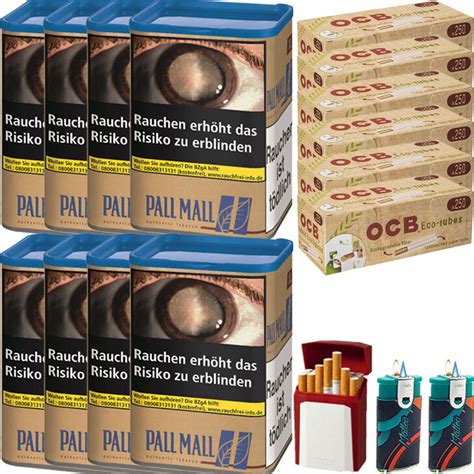 Pall Mall Feinschnitt Tabak Authentic Blue 6 X Dosen Mit 1000 King Size