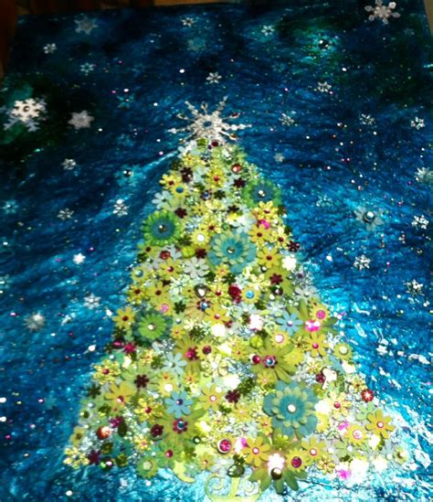 Mixed Media Christmas Tree Tree Collage Christmas Crafts Christmas