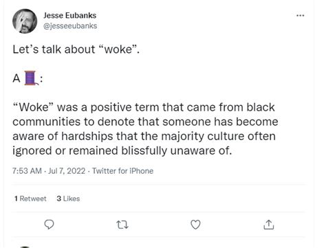 Article Notable Tweets On The Term ‘woke Sunday To Saturday