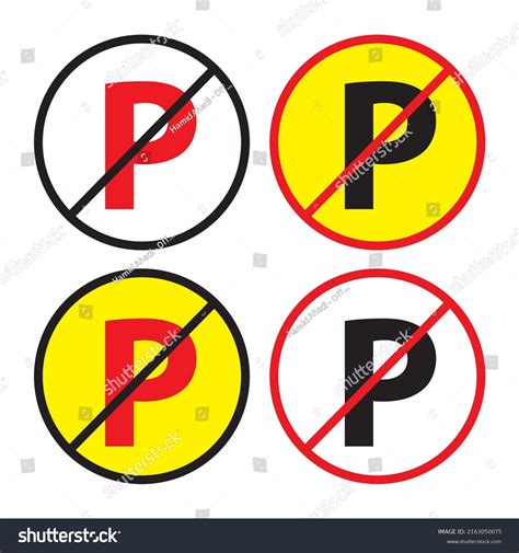 No Parking Road Sign Vector Stock Vector Royalty Free 2163050075