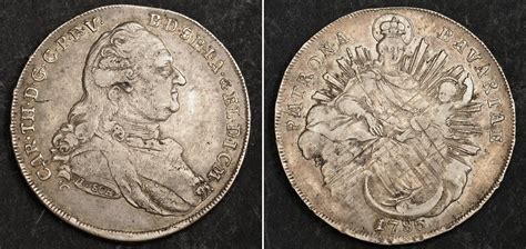 Münze 1 Thaler Kurfürstentum Bayern 1623 1806 Silber 1778 Karl