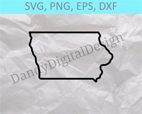 Iowa State Outline SVG, IA Outline SVG, State Outline, Cricut or Silhouette Cut Files - Etsy