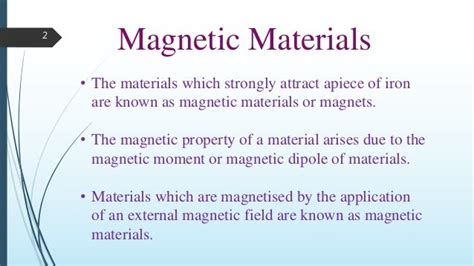 Magnetic materials