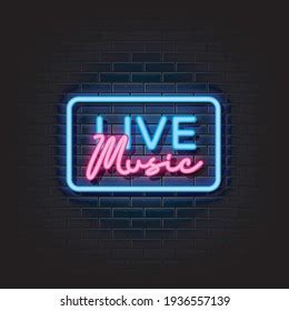 Live Music Neon Sign Vector Live Stock Vector (Royalty Free) 1936557139 ...