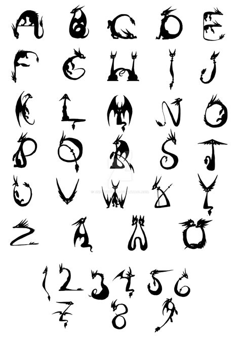 Dragon Alphabet Font