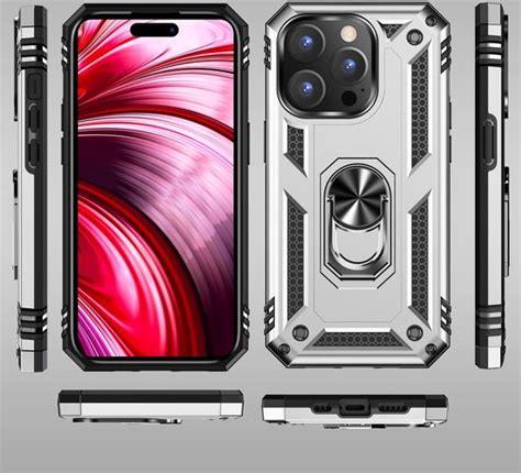 Apple Iphone Pro Max Hoesje Grijs Anti Shock Hybrid Armor Met