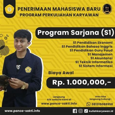 Biaya Kelas Karyawan S1 Akuntansi Di Universitas Panca Sakti Cikarang