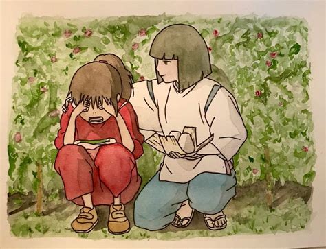 Spirited Away Watercolor Painting Studio Ghibli Amino