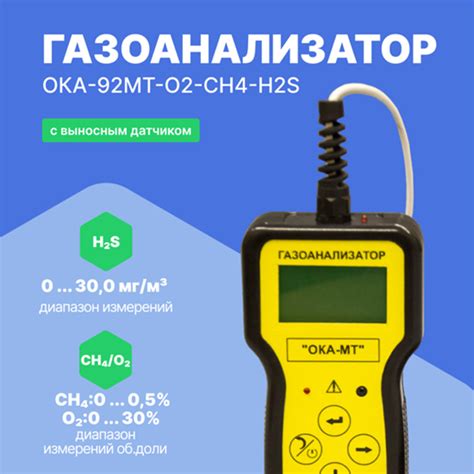 Газоанализатор переносной ОКА-92МТ-O2-CH4-H2S (кабель 6 м) - купить в ...