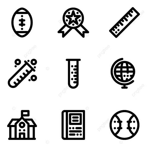 Outline Style Vector Art Png Education Icon Pack Style Outline Icons