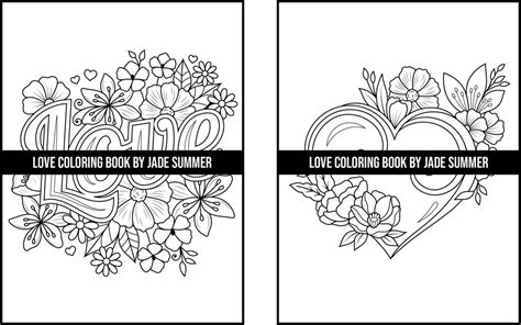 Love Coloring Book For Adults Jade Summer Kleurboek Voor