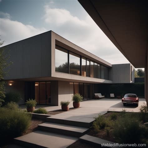 Brutalist House Design | Stable Diffusion Online