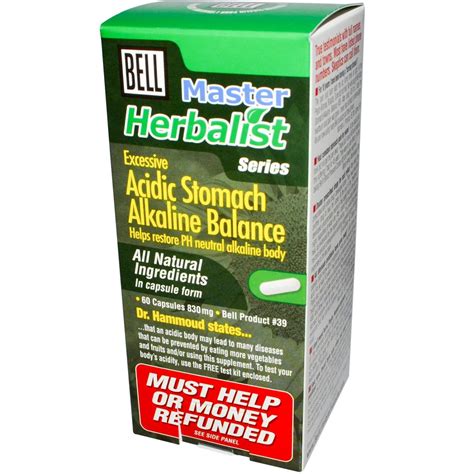 Acidic Stomach/Alkaline Balance Capsules by Bell Lifestyle Products