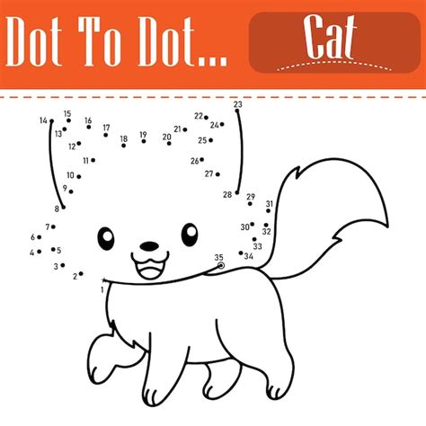 Premium Vector Dot To Dot Educational Game And Coloring Book Of Cat