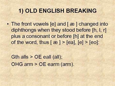 Old English Phonetics Saxon Invasions And Land