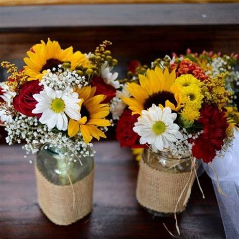 Mason Jars Burlap And Fall Colors My Wedding Theme In A Picture Plus