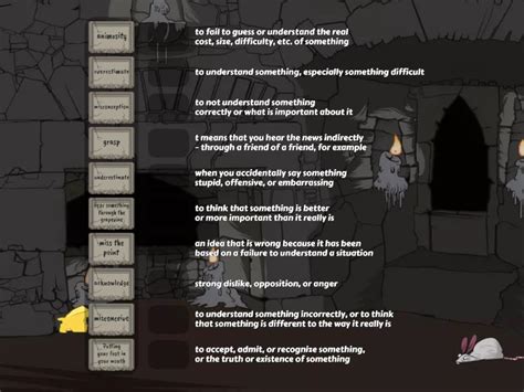 Miscommunication - glossary - Match up