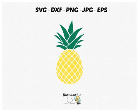 Pineapple Svg Pineapple Clipart Cricut Svg File Silhouette Cut File