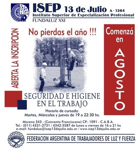 Seguridad E Higiene En El Trabajo ISEP 13 De Julio FUNDALUZ XXI NUEVA