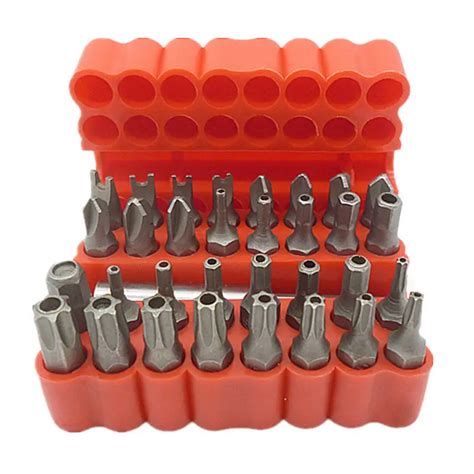 Security Tamper Proof Bit Set 33pcs Torq Torx Hex Star Spanner Tri Wing