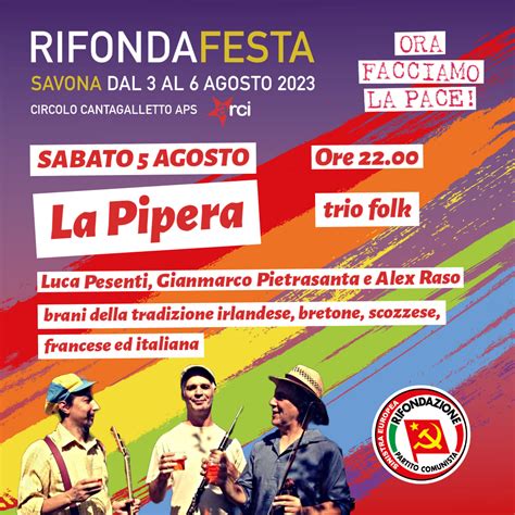 Rifondafesta Programma Rifondazione Comunista Savona