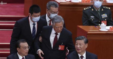 Elderly Chinese Ex-President Hu Jintao Hauled Out of Communist Event as ...