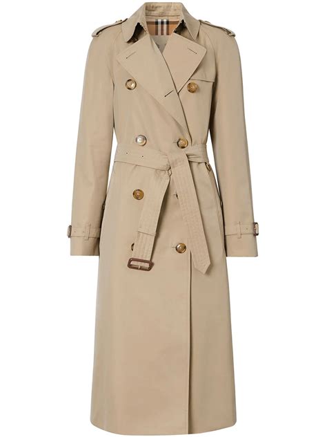 Burberry Cotton Gabardine Trench Coat Farfetch Trench Donna