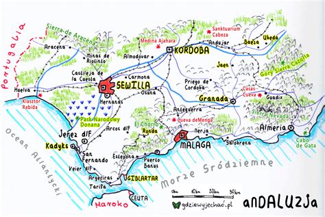 Zwiedzanie Andaluzji Co warto zobaczyć Atrakcje mapa