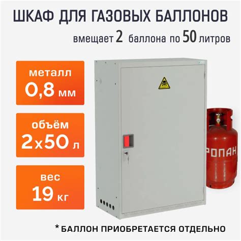Шкаф для газ. баллонов 50л (на 2 шт.) Металл-Завод - купить с доставкой ...