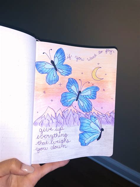 Butterfly Bullet Journal Page Butterfly Quotes Bullet Journal Butterfly