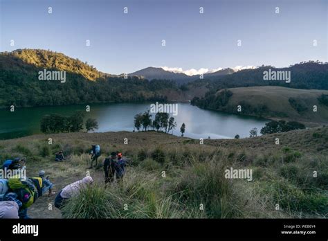 Ranu Kumbolo Lake Is Holy Lake For Hindu Located In Bromo Tengger