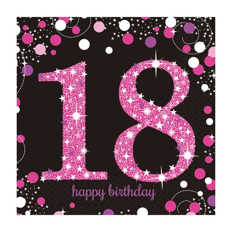 Pink Sparkling Celebration Th Birthday Luncheon Napkins Cm Pkg