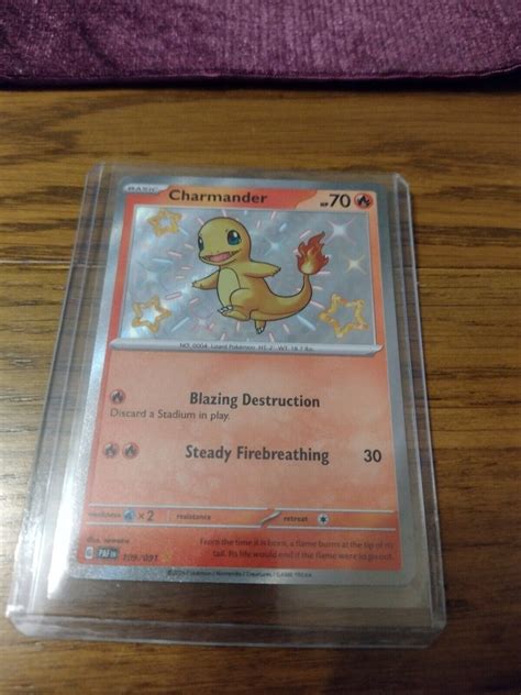 Pok Mon Tcg Charmander Scarlet Violet Paldean Fates Holo