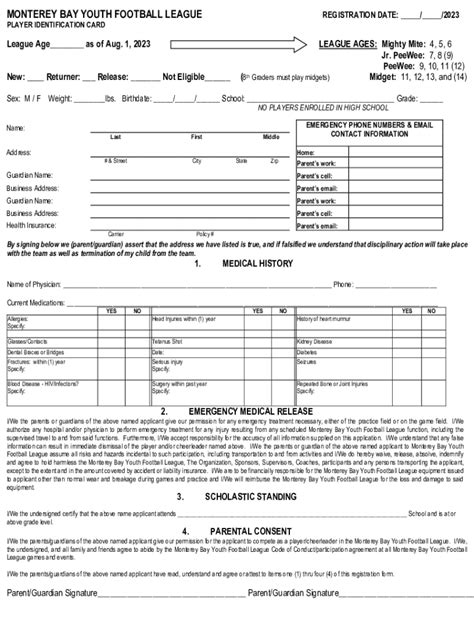 fillable  player identification card fax email print pdffiller