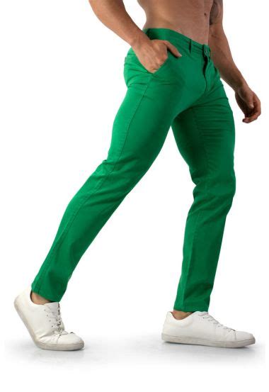 Seafoam Green Chino Pants Men Slim Fit Chinos