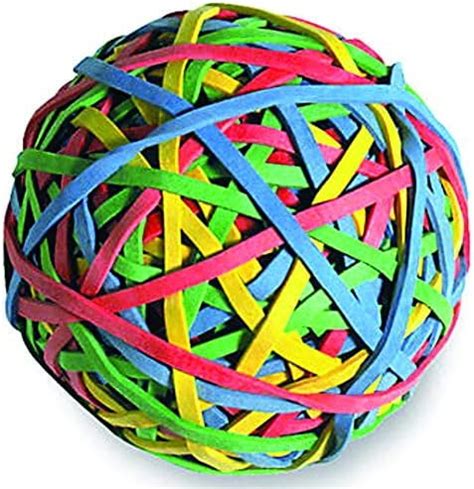 Rubber Band Ball, Rubber Band Depot, Assorted Color Rubber Bands, 275 Bands Per Ball - Walmart.com