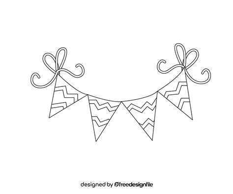 Garland black and white clipart free download