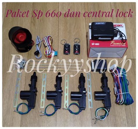 Jual Paket Alarm Mobil Silikon Sp Dan Central Lock Pintu Di Lapak