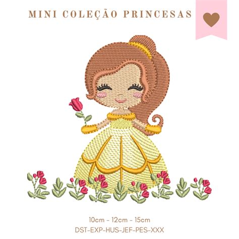 Matriz de Bordado Mini Coleção Princesas SHOP BAZAR CIA SHOP