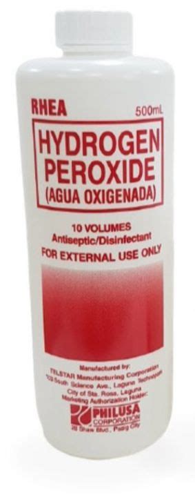 Hydrogen Peroxide Agua Oxigenada Antisepticdisinfectant 500ml Lazada Ph