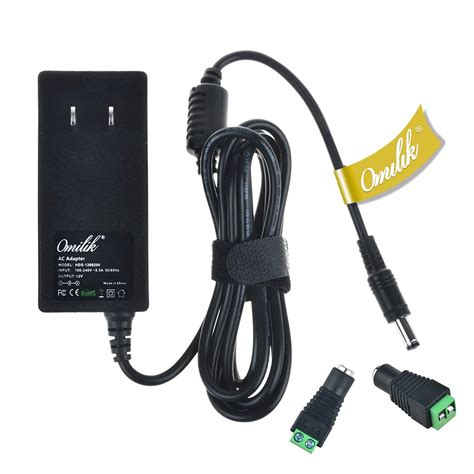 Omilik Power Adapter AC 100 240V To DC 12V Transformer 24W Switching