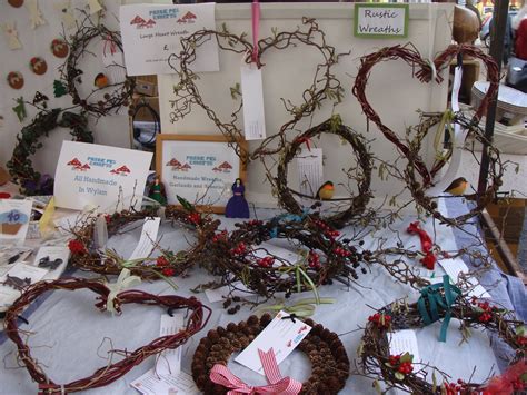 Felt Witch Heart Shaped Pussy Willow Wreath