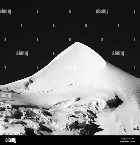 Black And White Image Of Silberhorn Peak Switzerland Stock Photo Alamy