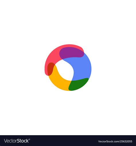 Abstract circle overlapping logo icon Royalty Free Vector