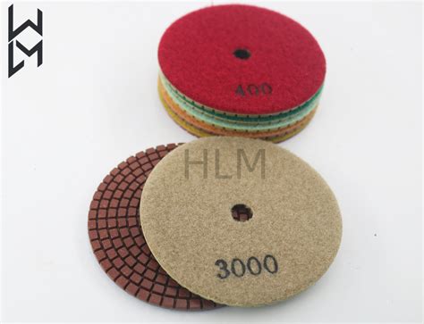 Wet White Diamond Polishing Pad For Granite Marble Quartz Stone